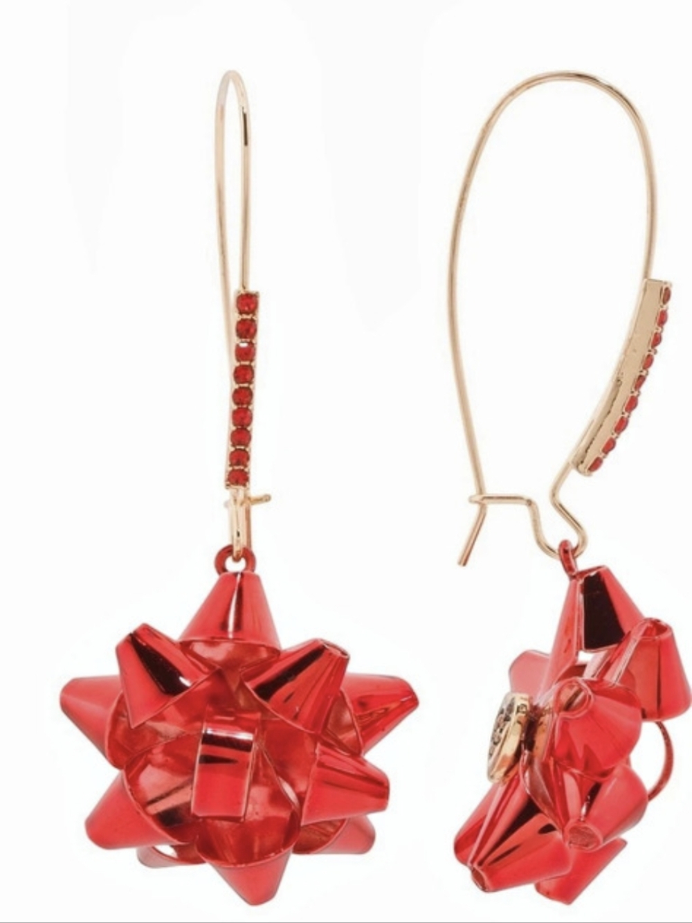 ❤️▪️Betsey Johnson ▪️Red Bow Drop Earrings